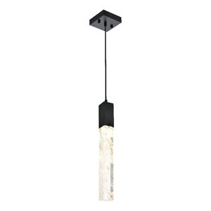 elegant lighting aurora 5 inch pendant in black