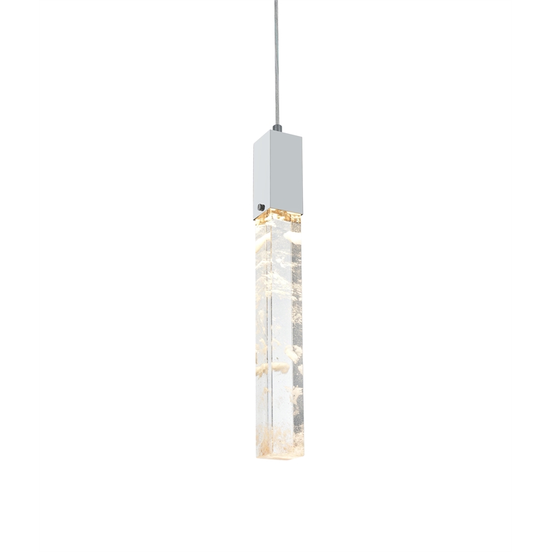 Elegant Lighting Aurora 5 Inch Pendant In Chrome