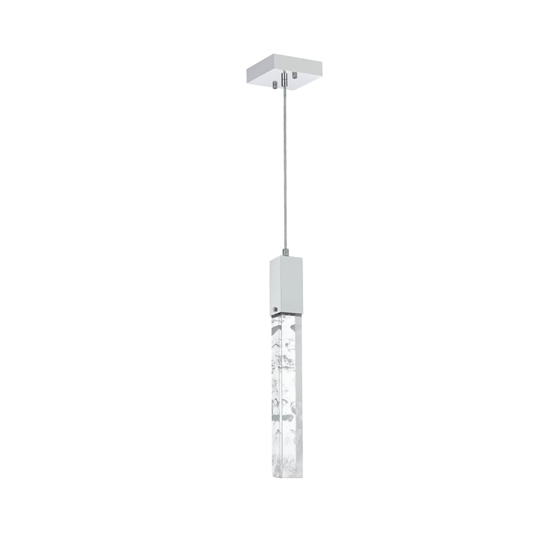 Elegant Lighting Aurora 5 Inch Pendant In Chrome