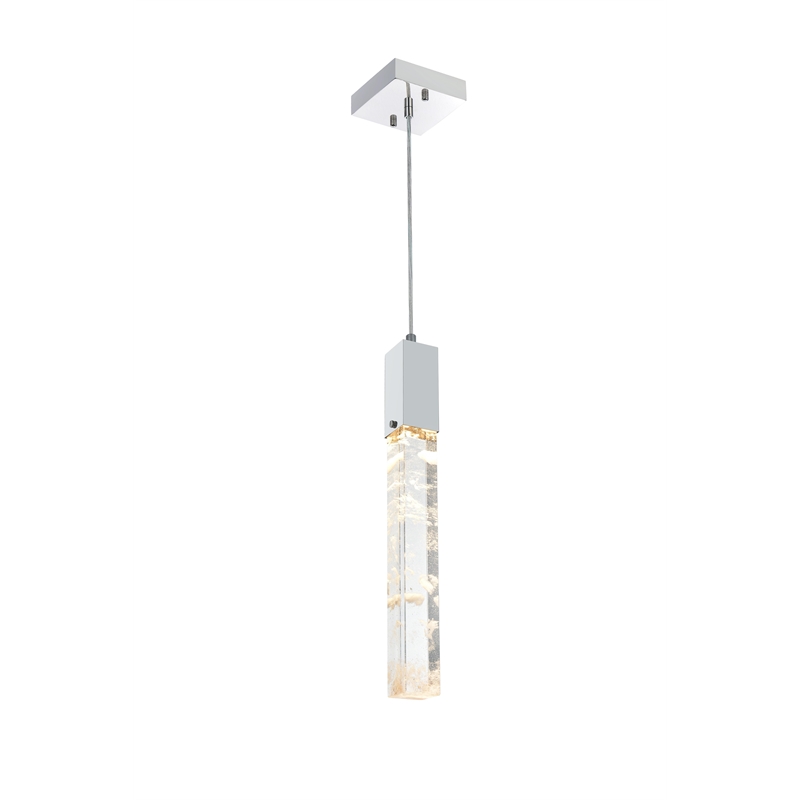 Elegant Lighting Aurora 5 Inch Pendant In Chrome