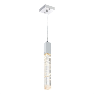 elegant lighting aurora 5 inch pendant in chrome