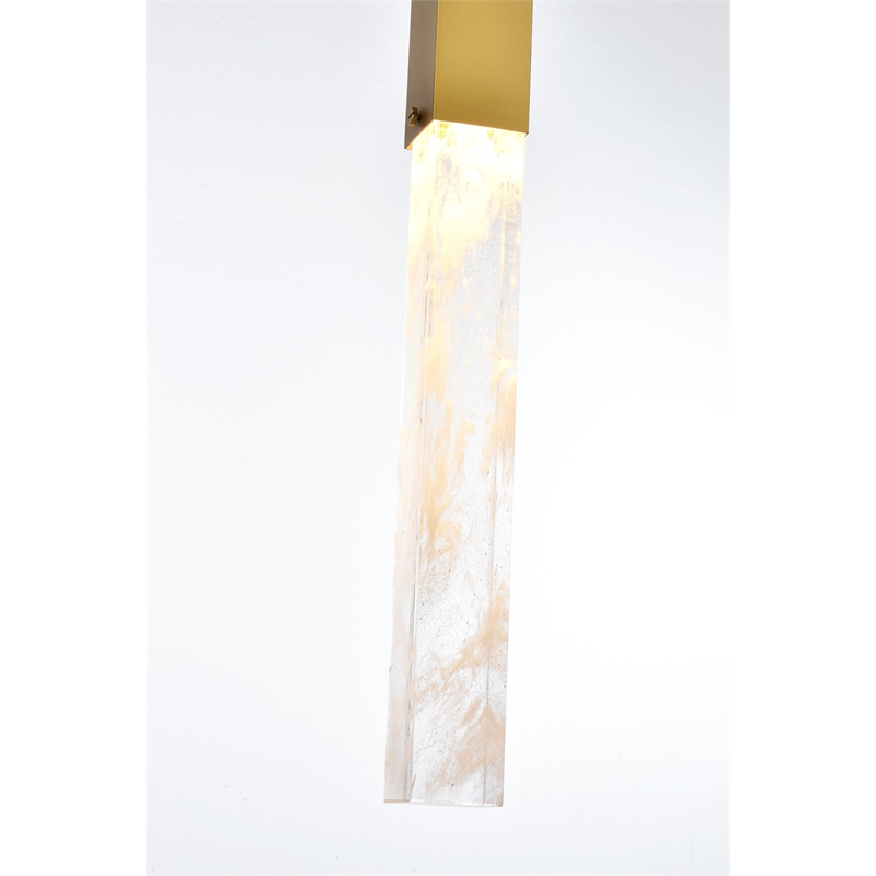 Elegant Lighting Aurora 5 Inch Pendant In Satin Gold