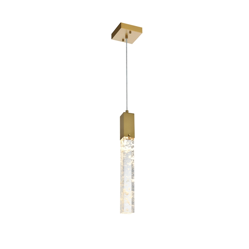 Elegant Lighting Aurora 5 Inch Pendant In Satin Gold