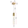 Elegant Lighting Aurora 5 Inch Pendant In Satin Gold