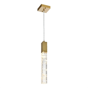 elegant lighting aurora 5 inch pendant in satin gold