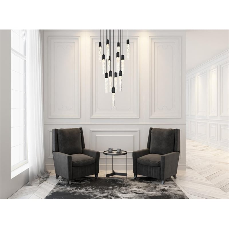 Elegant Lighting Aurora 26 Inch Pendant In Black