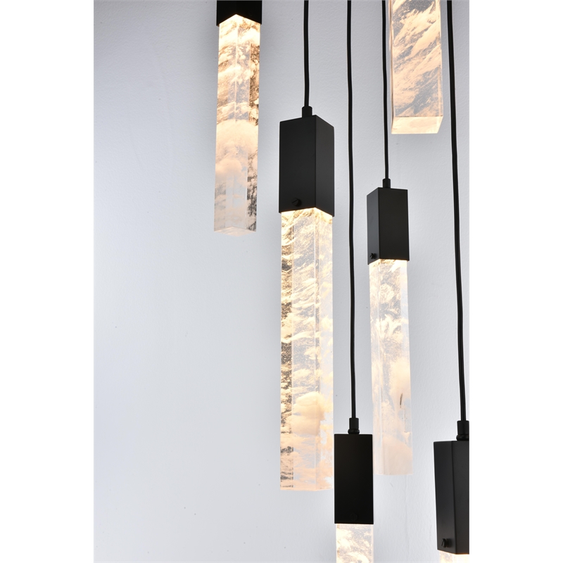 Elegant Lighting Aurora 26 Inch Pendant In Black