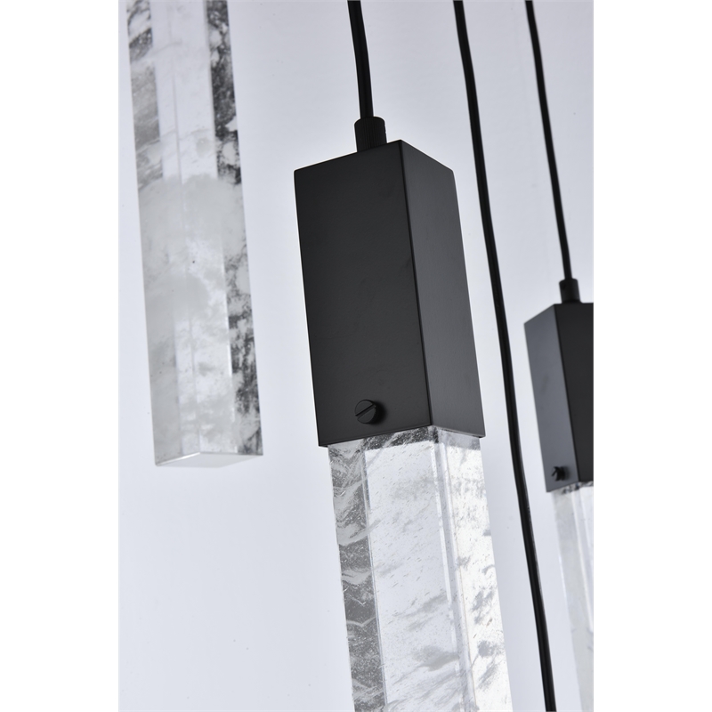 Elegant Lighting Aurora 26 Inch Pendant In Black