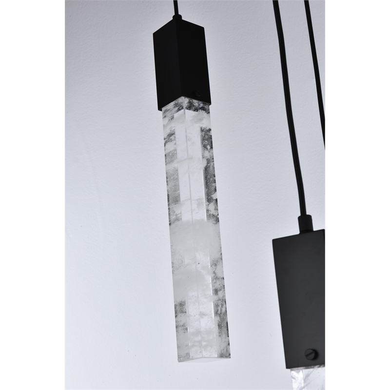 Elegant Lighting Aurora 26 Inch Pendant In Black