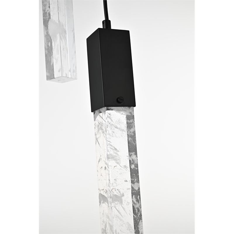 Elegant Lighting Aurora 26 Inch Pendant In Black