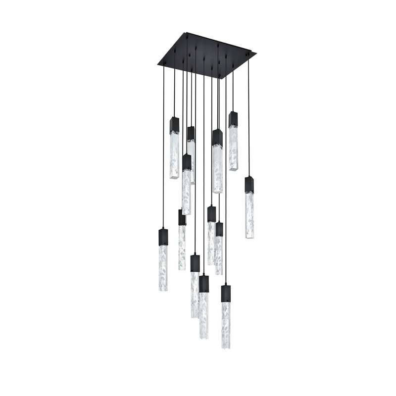 Elegant Lighting Aurora 26 Inch Pendant In Black