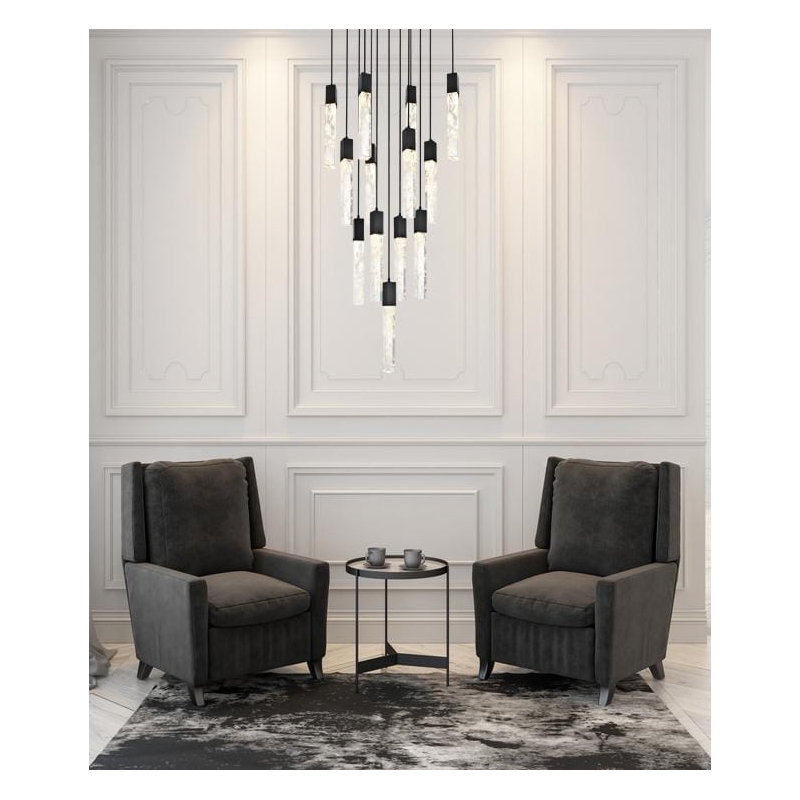 Elegant Lighting Aurora 26 Inch Pendant In Black