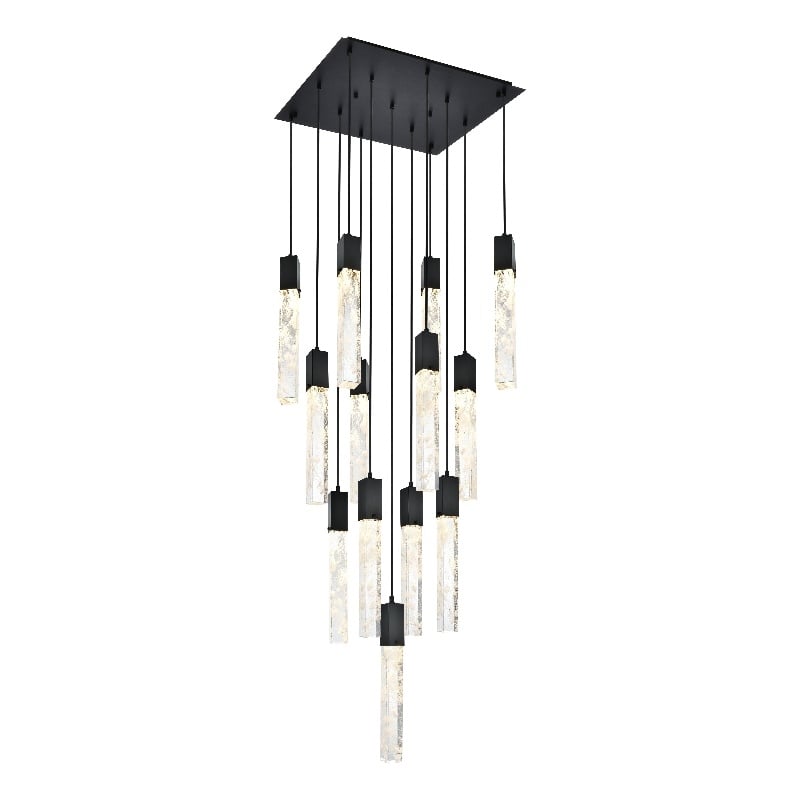 Elegant Lighting Aurora 26 Inch Pendant In Black