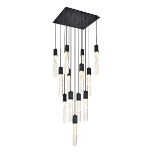 elegant lighting aurora 26 inch pendant in black