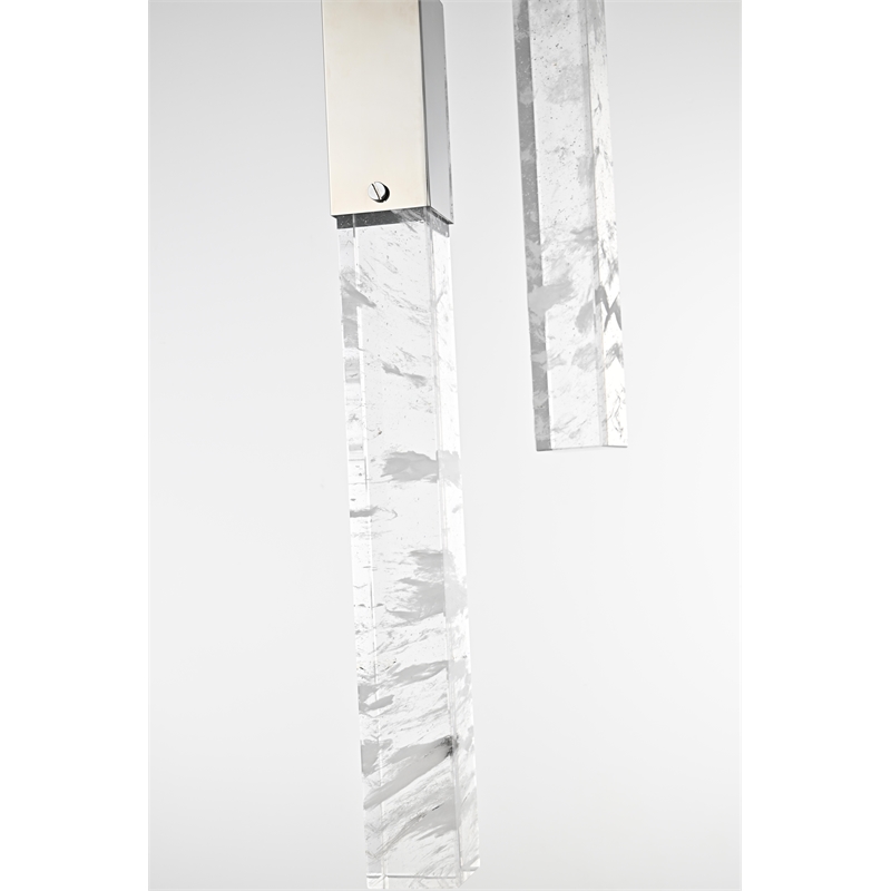 Elegant Lighting Aurora 26 Inch Pendant In Chrome
