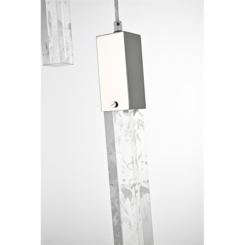 Elegant Lighting Aurora 26 Inch Pendant In Chrome