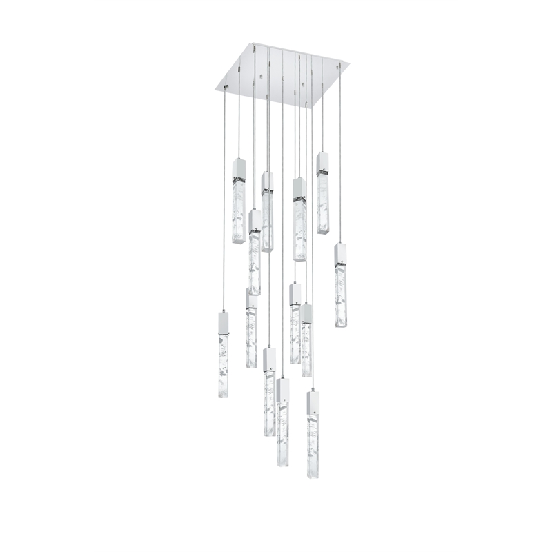 Elegant Lighting Aurora 26 Inch Pendant In Chrome