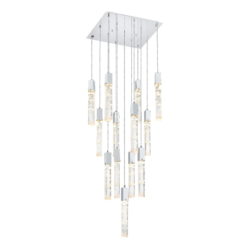 Elegant Lighting Aurora 26 Inch Pendant In Chrome