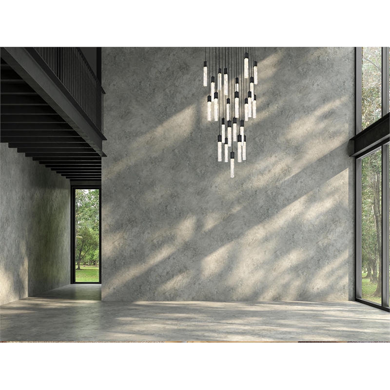 Elegant Lighting Aurora 36 Inch Chandelier In Black