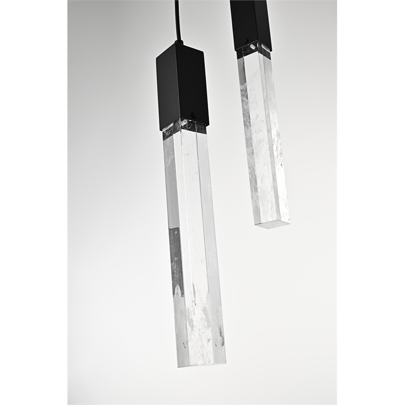 Elegant Lighting Aurora 36 Inch Chandelier In Black