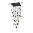 Elegant Lighting Aurora 36 Inch Chandelier In Black