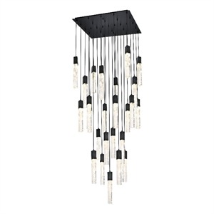 elegant lighting aurora 36 inch chandelier in black