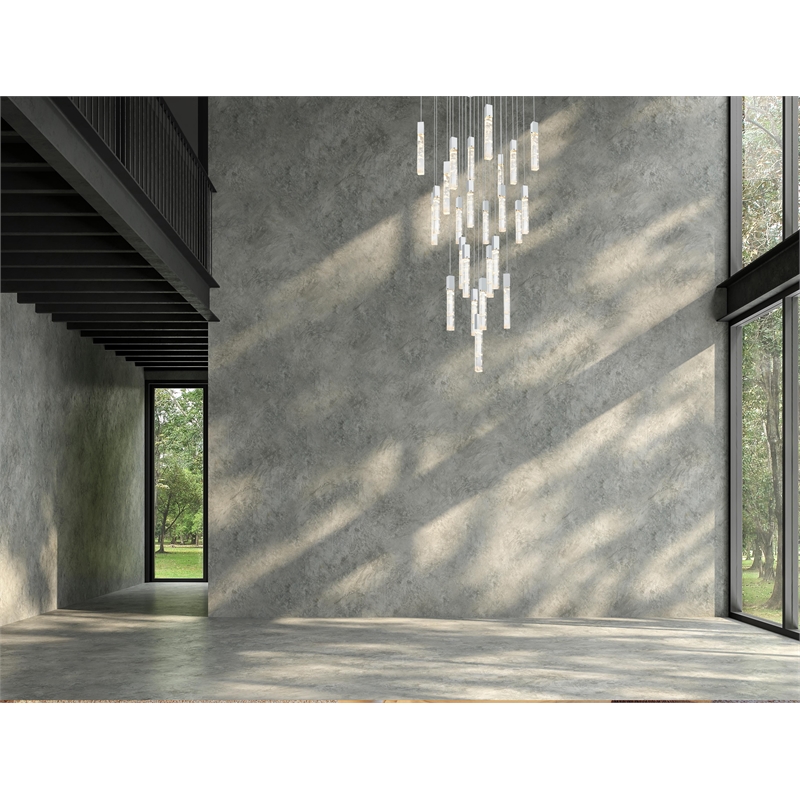 Elegant Lighting Aurora 36 Inch Chandelier In Chrome