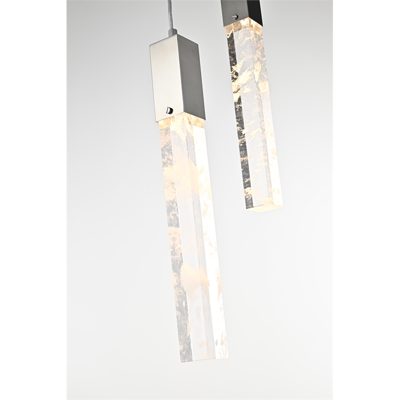 Elegant Lighting Aurora 36 Inch Chandelier In Chrome