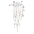 Elegant Lighting Aurora 36 Inch Chandelier In Chrome