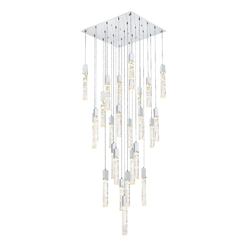 Elegant Lighting Aurora 36 Inch Chandelier In Chrome