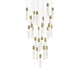 Elegant Lighting Aurora 36 Inch Chandelier In Satin Gold