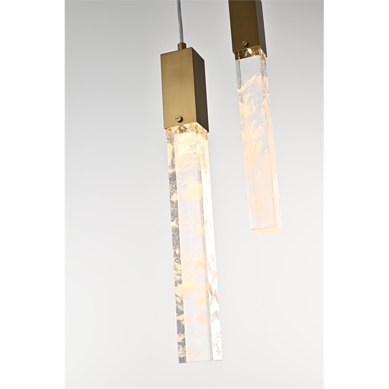 Elegant Lighting Aurora 36 Inch Chandelier In Satin Gold