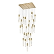 Elegant Lighting Aurora 36 Inch Chandelier In Satin Gold