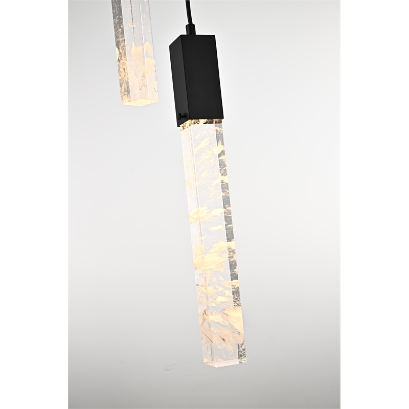 Elegant Lighting Aurora 42 Inch Chandelier In Black