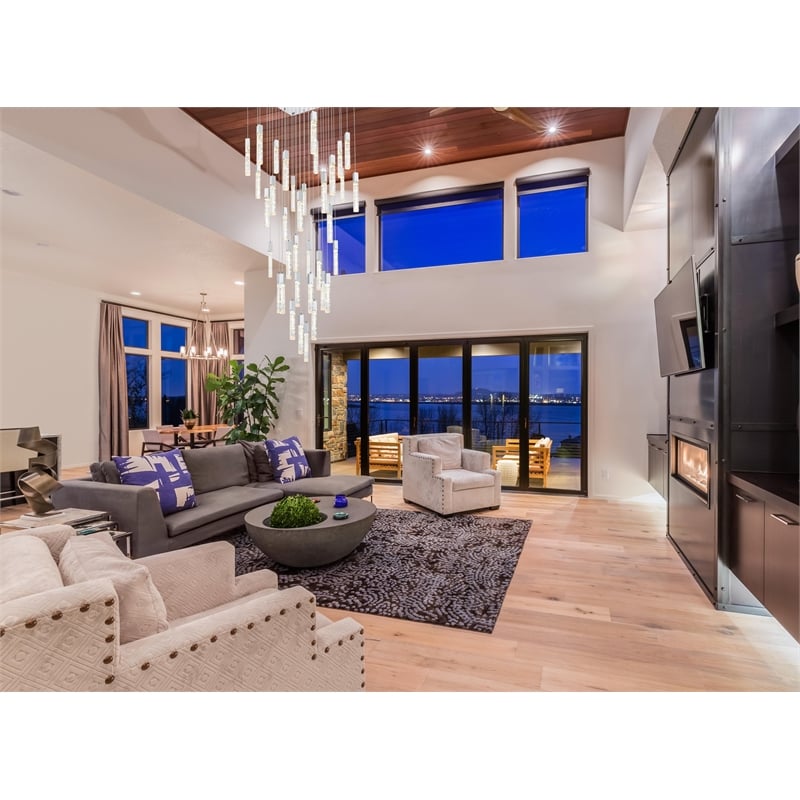 Elegant Lighting Aurora 42 Inch Chandelier In Chrome