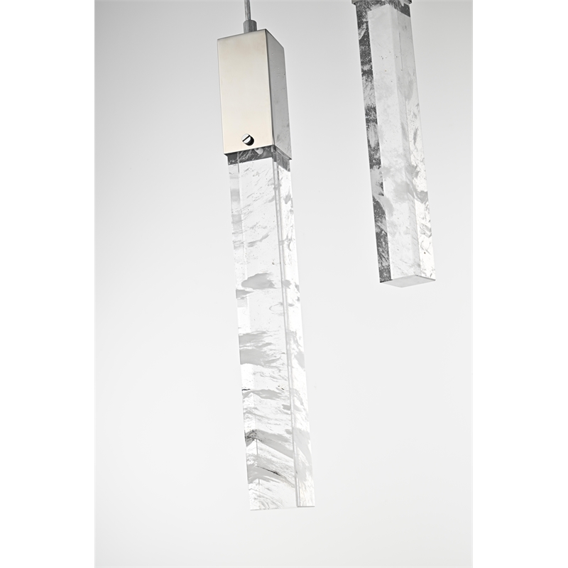 Elegant Lighting Aurora 42 Inch Chandelier In Chrome