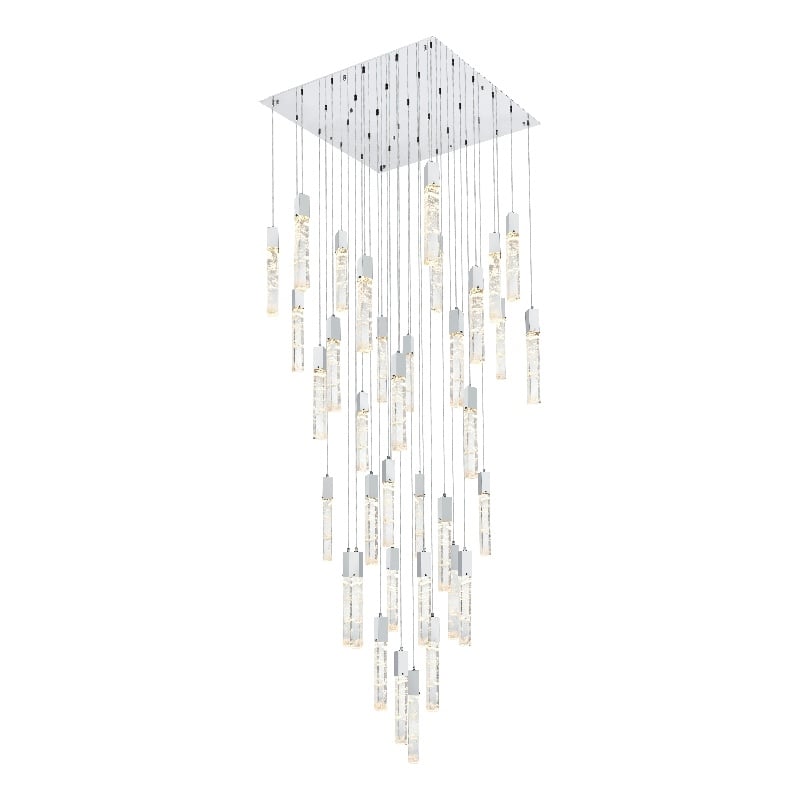 Elegant Lighting Aurora 42 Inch Chandelier In Chrome