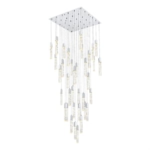 elegant lighting aurora 42 inch chandelier in chrome