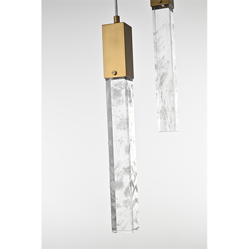 Elegant Lighting Aurora 42 Inch Chandelier In Satin Gold
