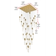 Elegant Lighting Aurora 42 Inch Chandelier In Satin Gold