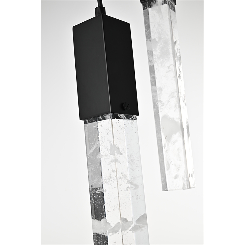 Elegant Lighting Aurora 42 Inch Chandelier In Black