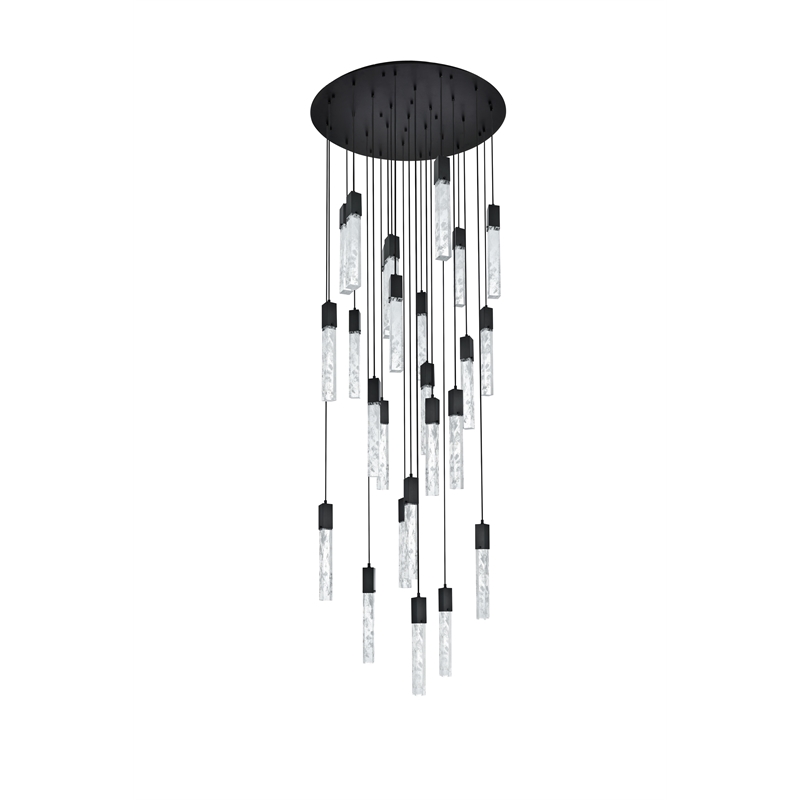 Elegant Lighting Aurora 42 Inch Chandelier In Black