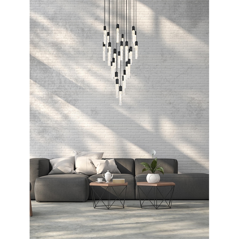 Elegant Lighting Aurora 42 Inch Chandelier In Black