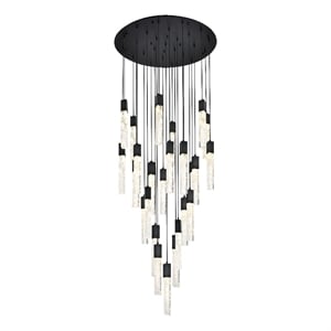 elegant lighting aurora 42 inch chandelier in black