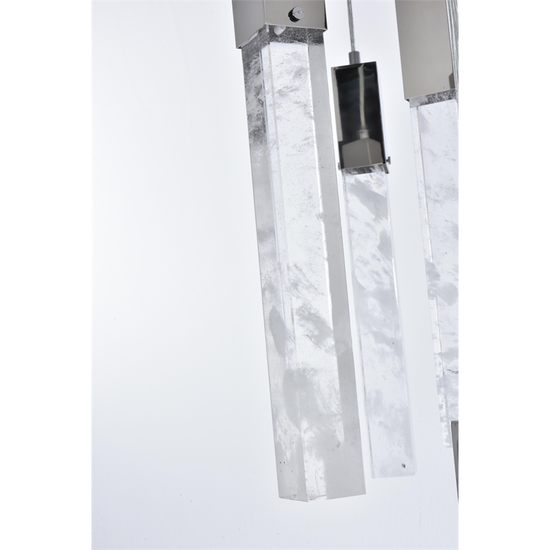 Elegant Lighting Aurora 42 Inch Chandelier In Chrome