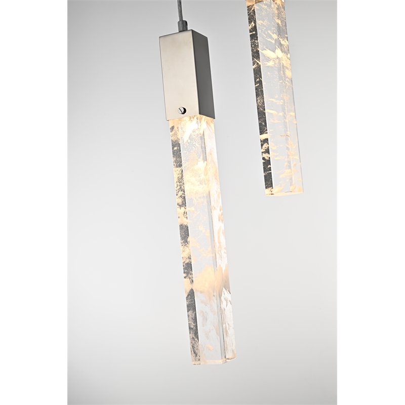 Elegant Lighting Aurora 42 Inch Chandelier In Chrome