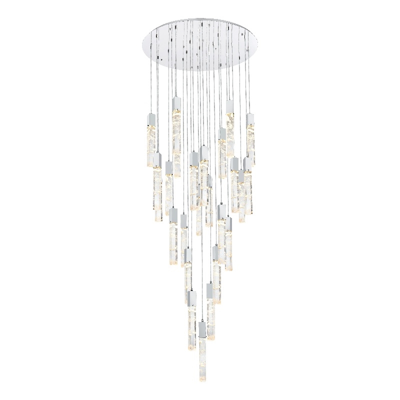 Elegant Lighting Aurora 42 Inch Chandelier In Chrome