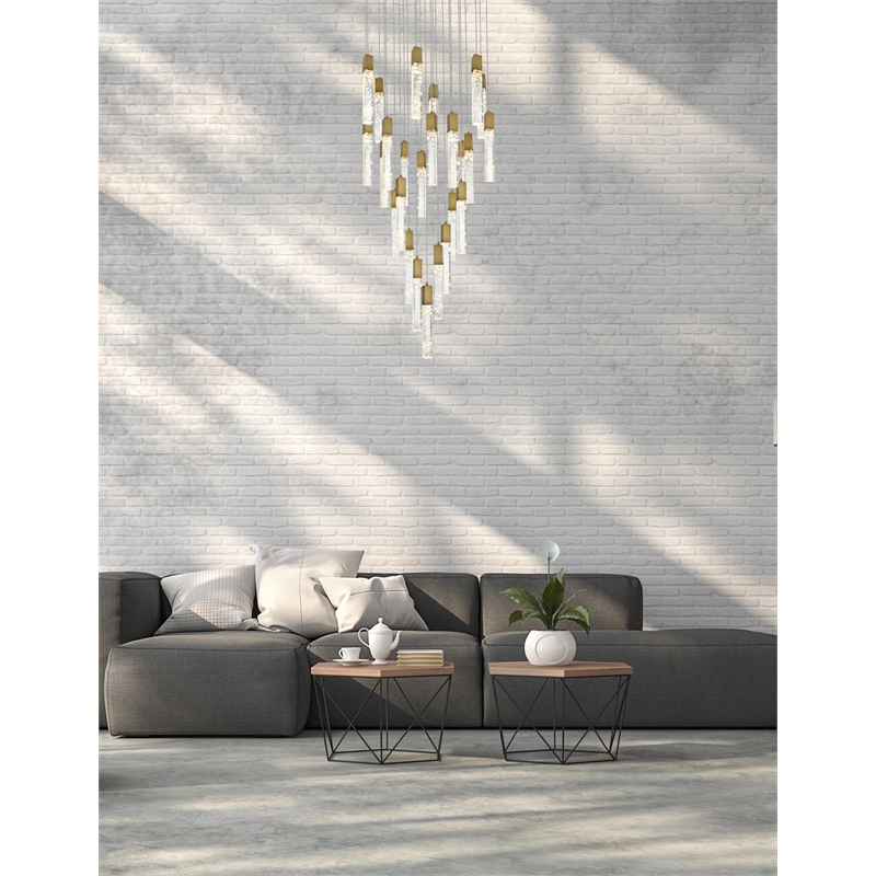 Elegant Lighting Aurora 42 Inch Chandelier In Satin Gold