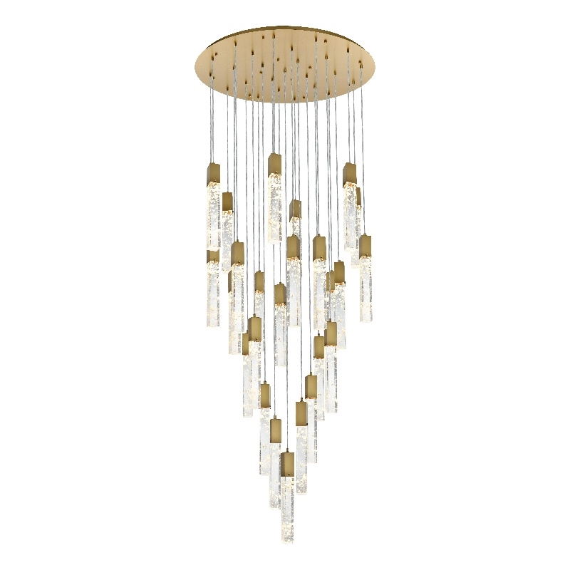 Elegant Lighting Aurora 42 Inch Chandelier In Satin Gold