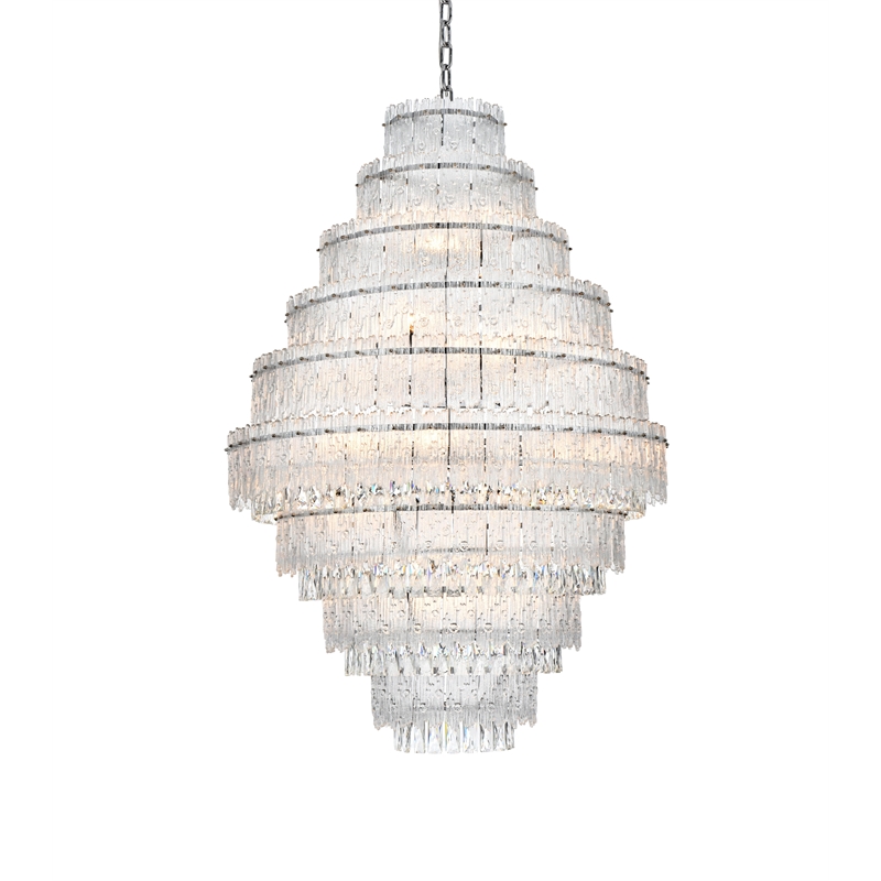 Elegant Lighting Emilia 36 Inch Chandelier In Chrome